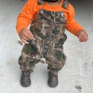 Camo overalls toddler